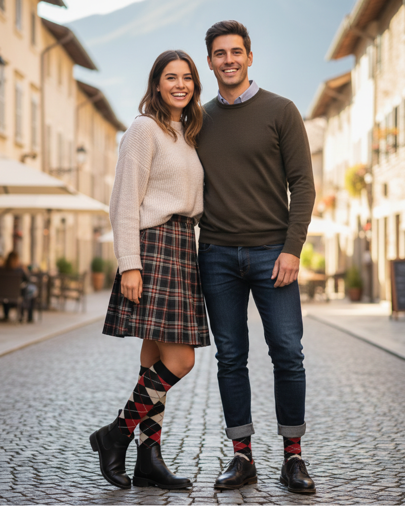 Calcetines divertidos Oxford Red