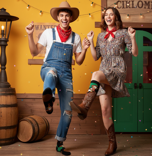 Calcetines Divertidos "Wild West Duck" – Edición Vaquero