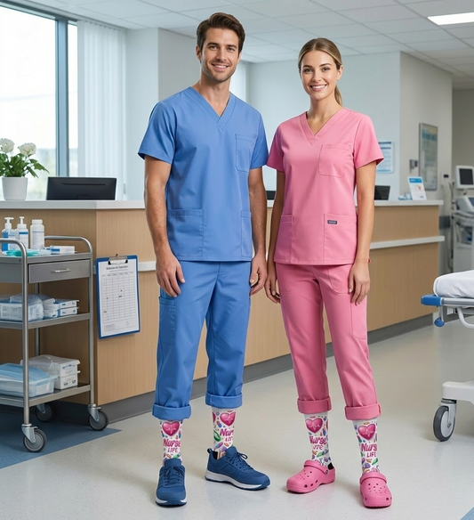Calcetines Nurse Life – Divertidos y Cómodos para Enfermeras y Personal Sanitario