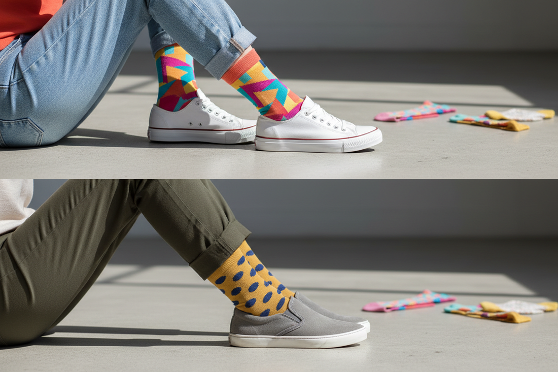 Cómo combinar calcetines de colores con tu outfit diario