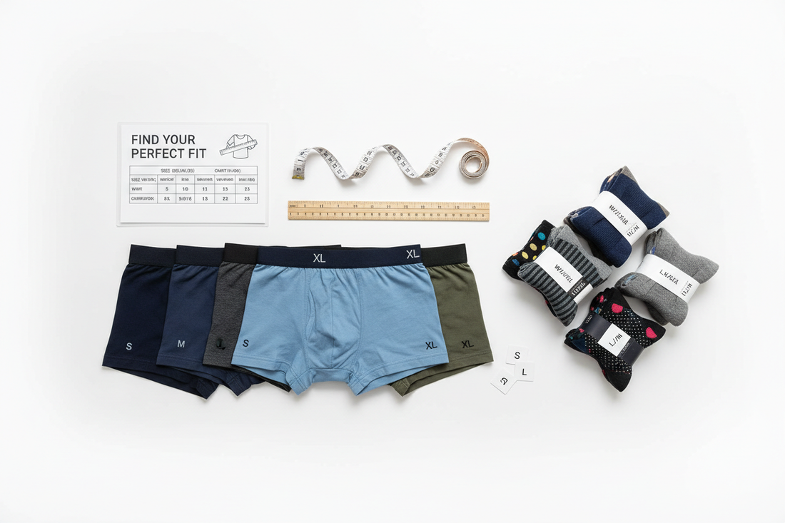 Guía de tallas: Encuentra el ajuste perfecto en calcetines y boxers