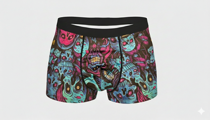 Boxer divertido calaverico azul