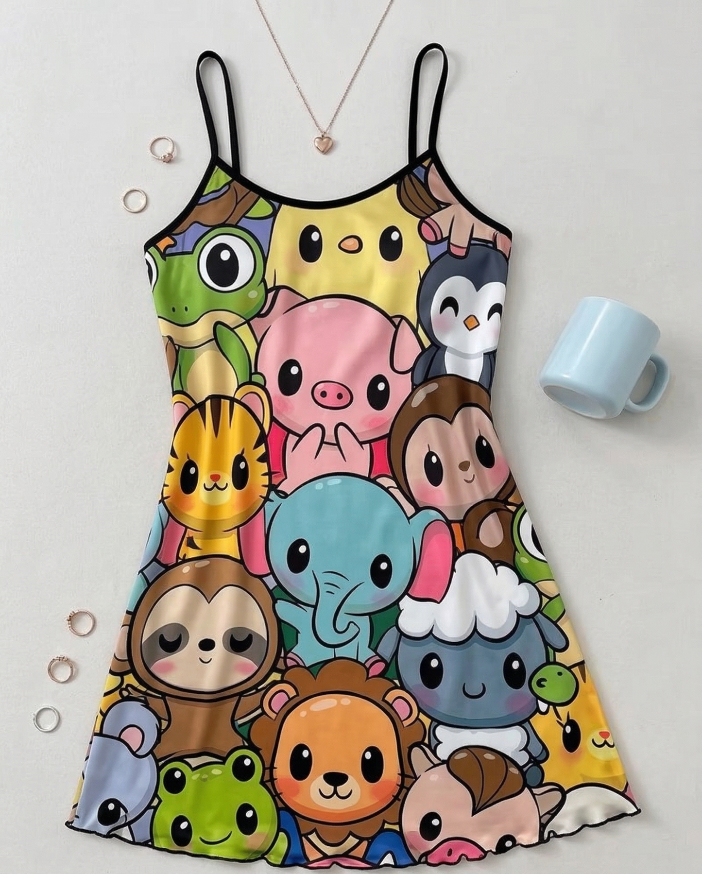 Vestido Lencero Divertido "Zoo Kawaii"
