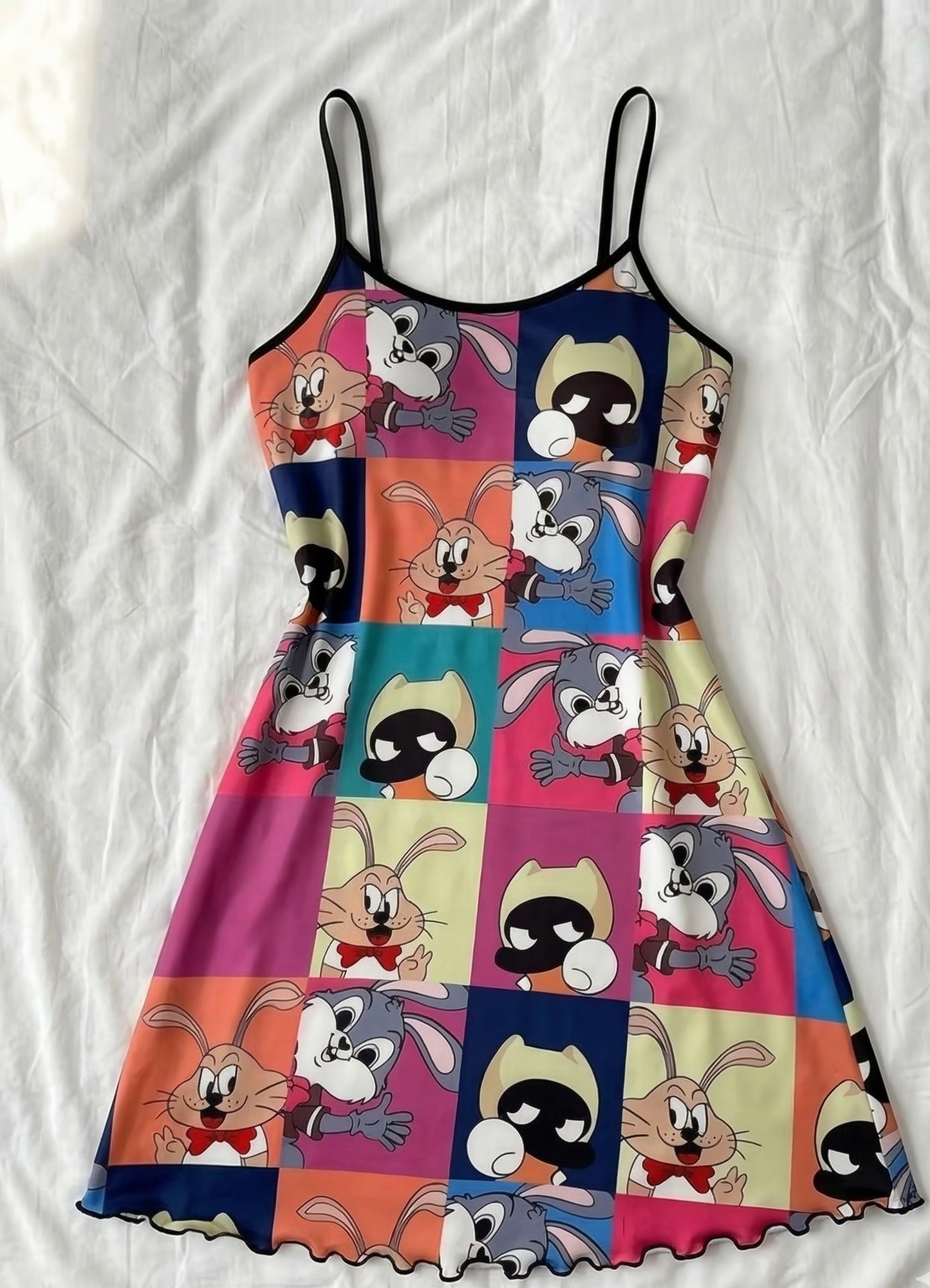 Vestido Mini Y2K con Estampado de Dibujos Animados | Retro Toon