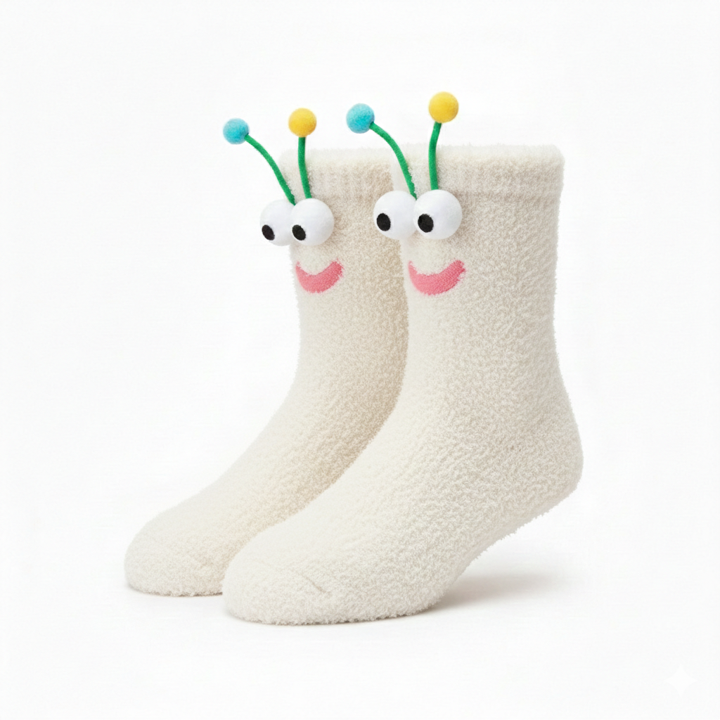 Calcetines divertidos Elmo blanco