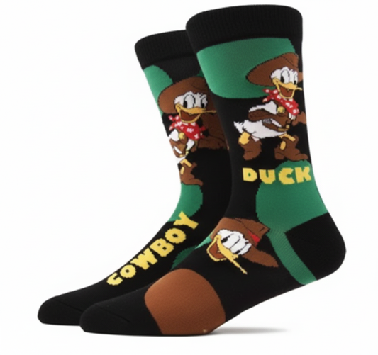 Calcetines Divertidos  "Wild West Duck" – Edición Vaquero