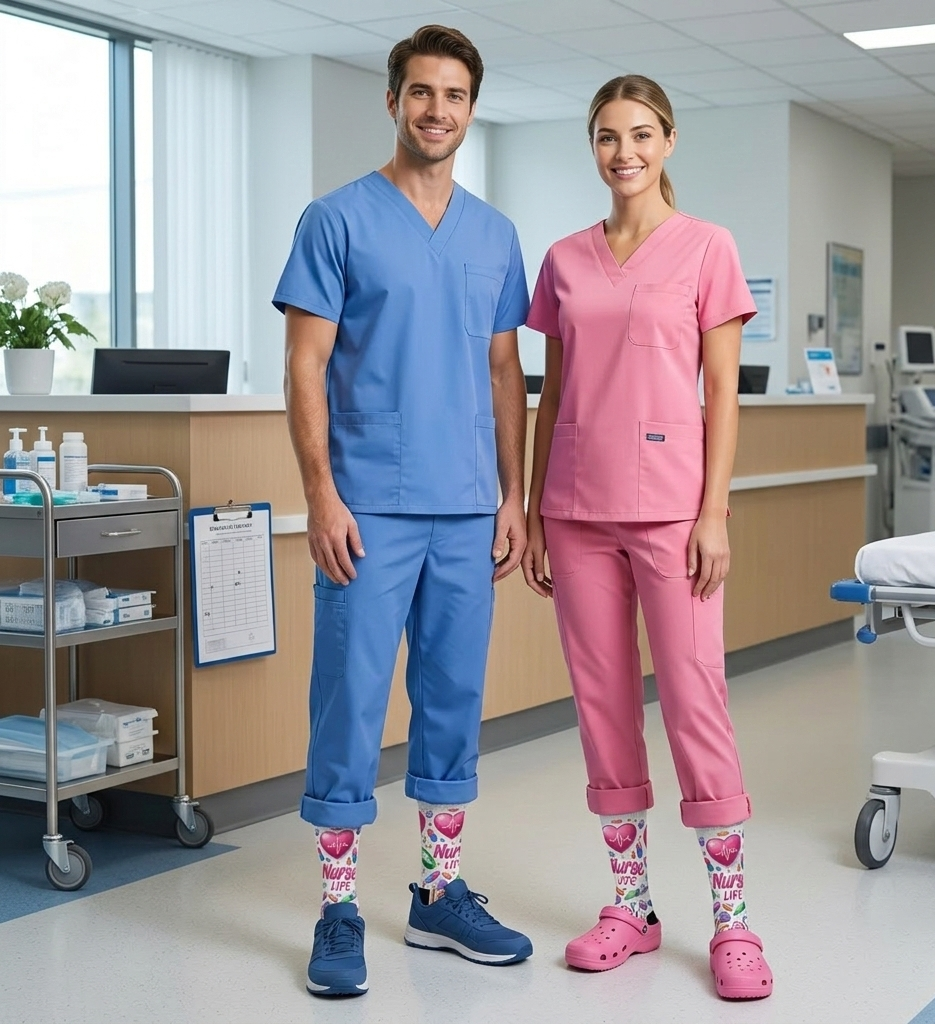 Calcetines Nurse Life – Divertidos y Cómodos para Enfermeras y Personal Sanitario