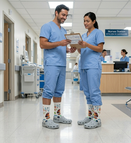 Calcetines Temáticos de Enfermera para Profesionales de la Salud