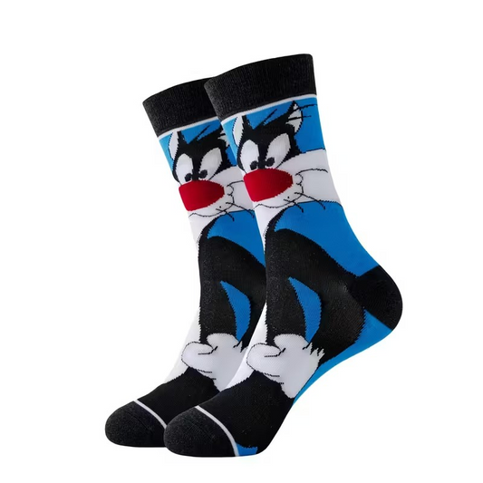 Calcetines divertido de Silvestre, unisex, talla única. - Marikuki