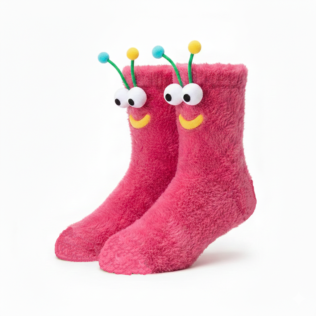 Calcetines divertido Elmo fucsia - Marikuki