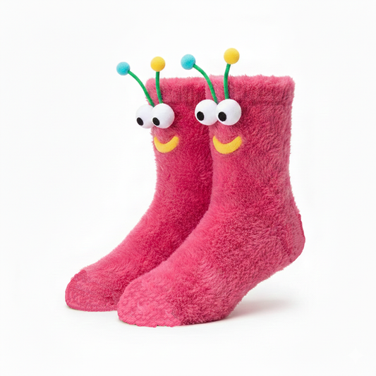 Calcetines divertido Elmo fucsia - Marikuki